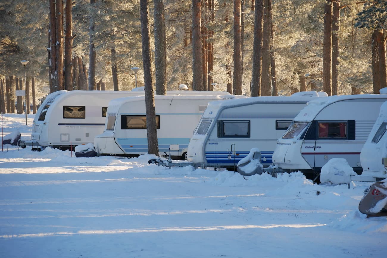 Camping på vintern, Orsa - Dalarna vinter